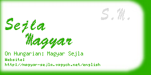 sejla magyar business card